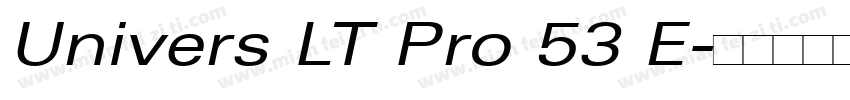 Univers LT Pro 53 E字体转换